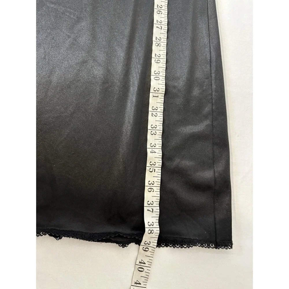 Vintage Maidenform Black Full Slip‎ Dress Lace Accents Size 34 Pin Up